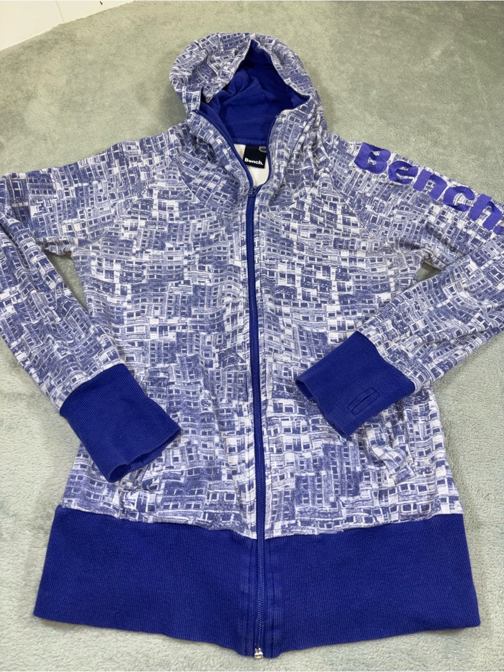 Purple and White Bench Sweater size Medium